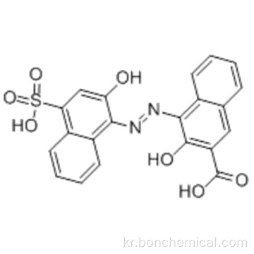 2- 나프탈렌 카르 복실 산, 3- 히드 록시 -4- [2- (2- 히드 록시 -4- 술포 -1- 나프 탈 레닐) 디아 세닐] CAS 3737-95-9